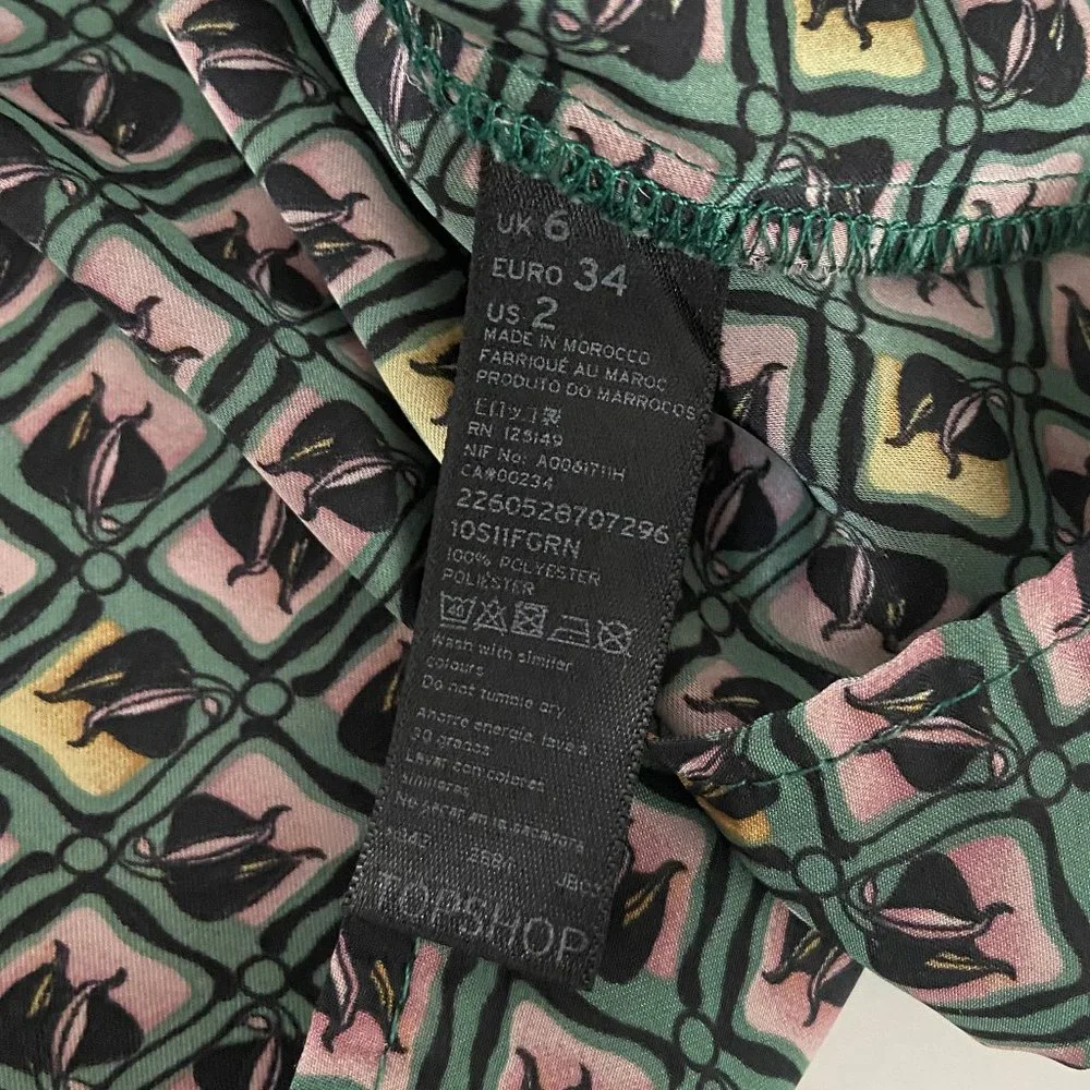 Topshop Silky Piped Tile Shirt Day Dress ASO Clara Oswald